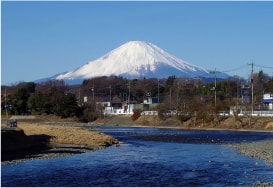 金目川と観音堂